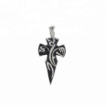 pingente-231 xuping moda jóias de aço inoxidável design gótico pingente de cruz